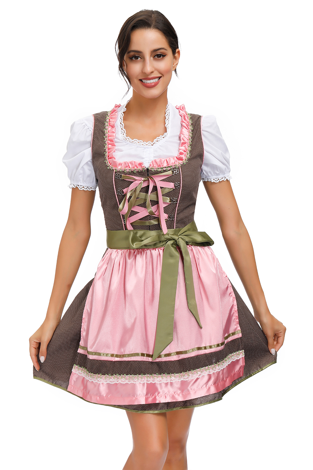 Плюс Размер Женские Немецкие Dirndl Платье Октоберфест Костюмы